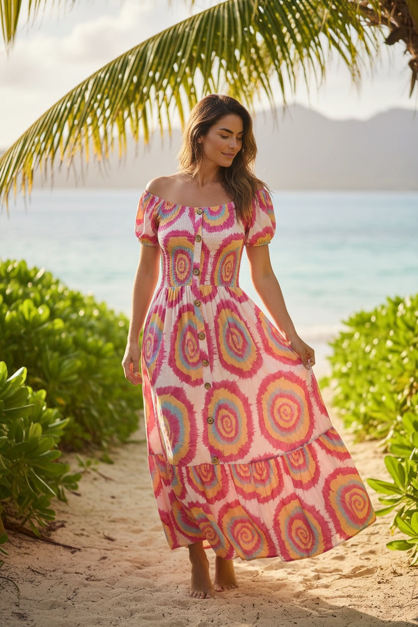 Floral Maxi Dress Pink