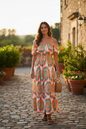 Floral Maxi Dress Orange
