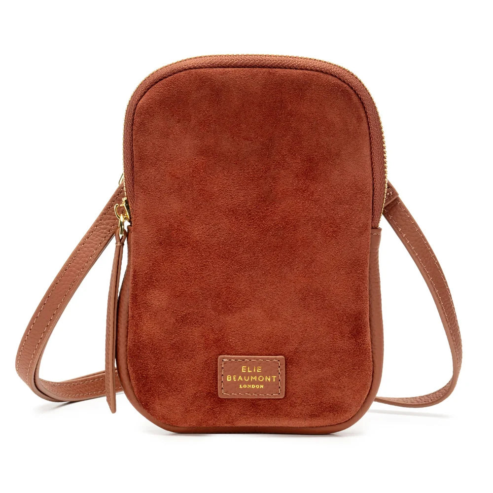 Eli Beaumont Premium  Leather Phone Bag Tan