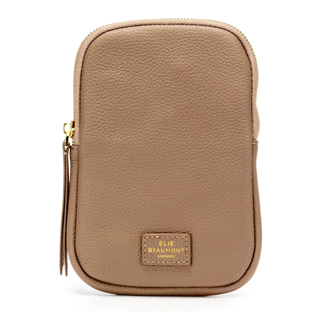 Eli Beaumont Premium  Leather Phone Bag Mink
