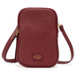 Eli Beaumont Premium  Leather Phone Bag Burgandy