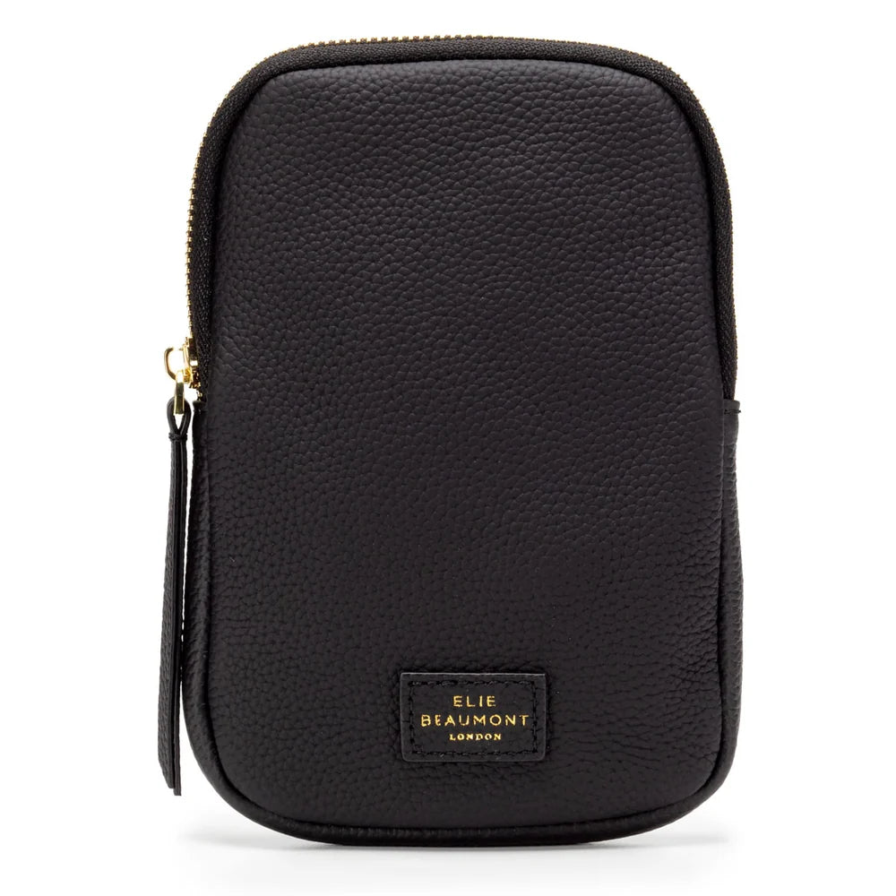 Eli Beaumont Premium  Leather Phone Bag Black