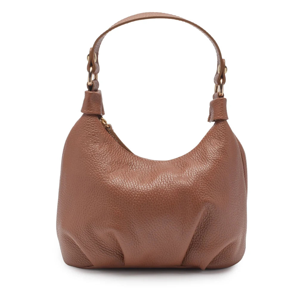 Eli Beaumont Italian Leather Dumpling Bag Tan