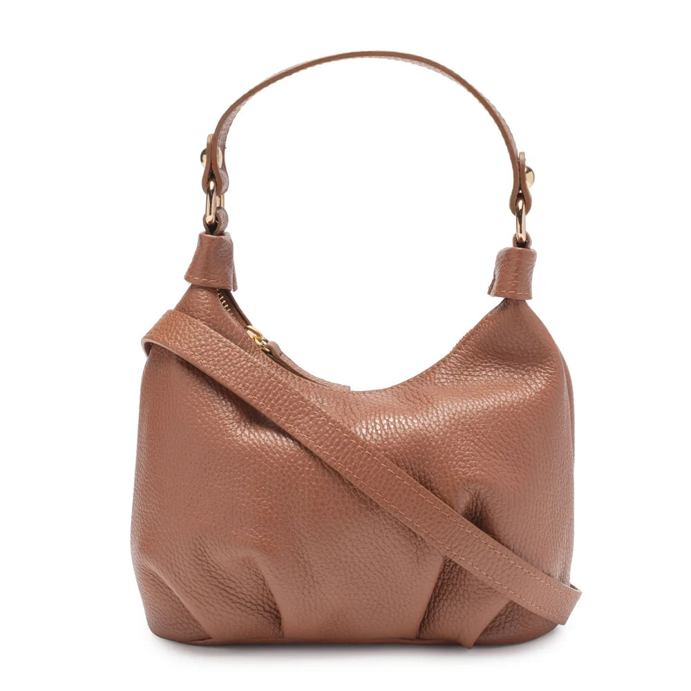 Eli Beaumont Italian Leather Dumpling Bag Tan