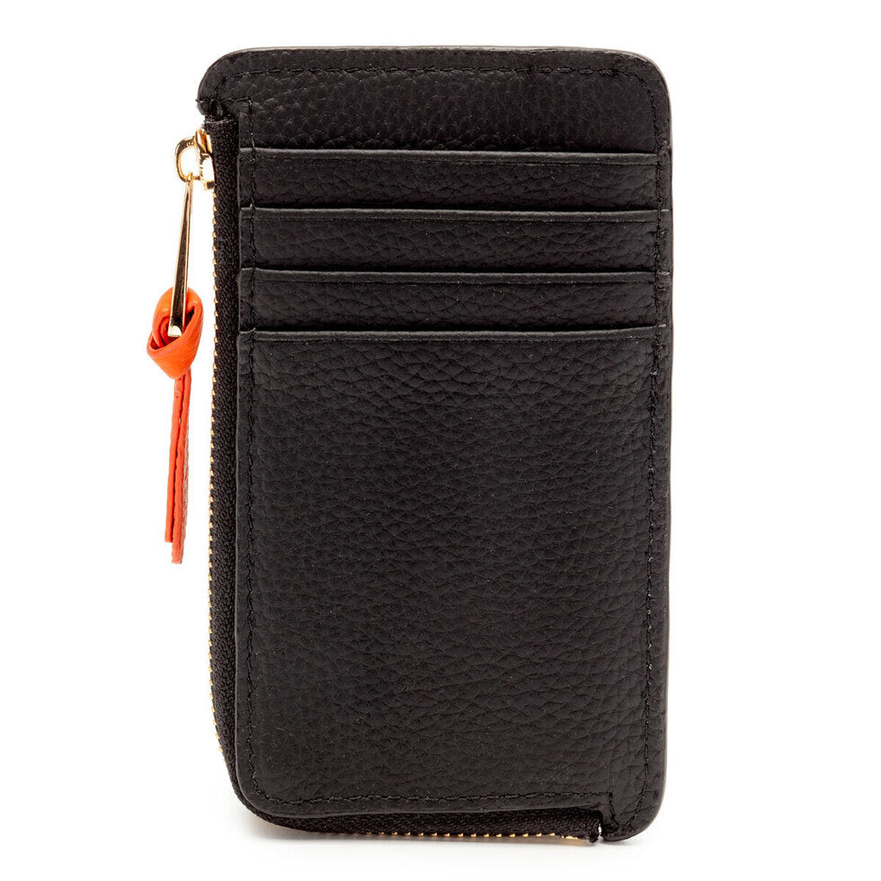 Eli Beaumont LeatherCoin Card holder Black/Orange
