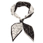 Eli Beaumont Boxed Vegan Silk Foulard Cream and Black Swirl