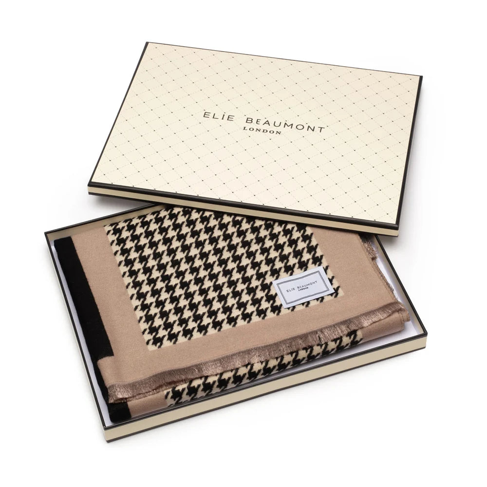 Eli Beaumont Winter Scarf Dogtooth Black