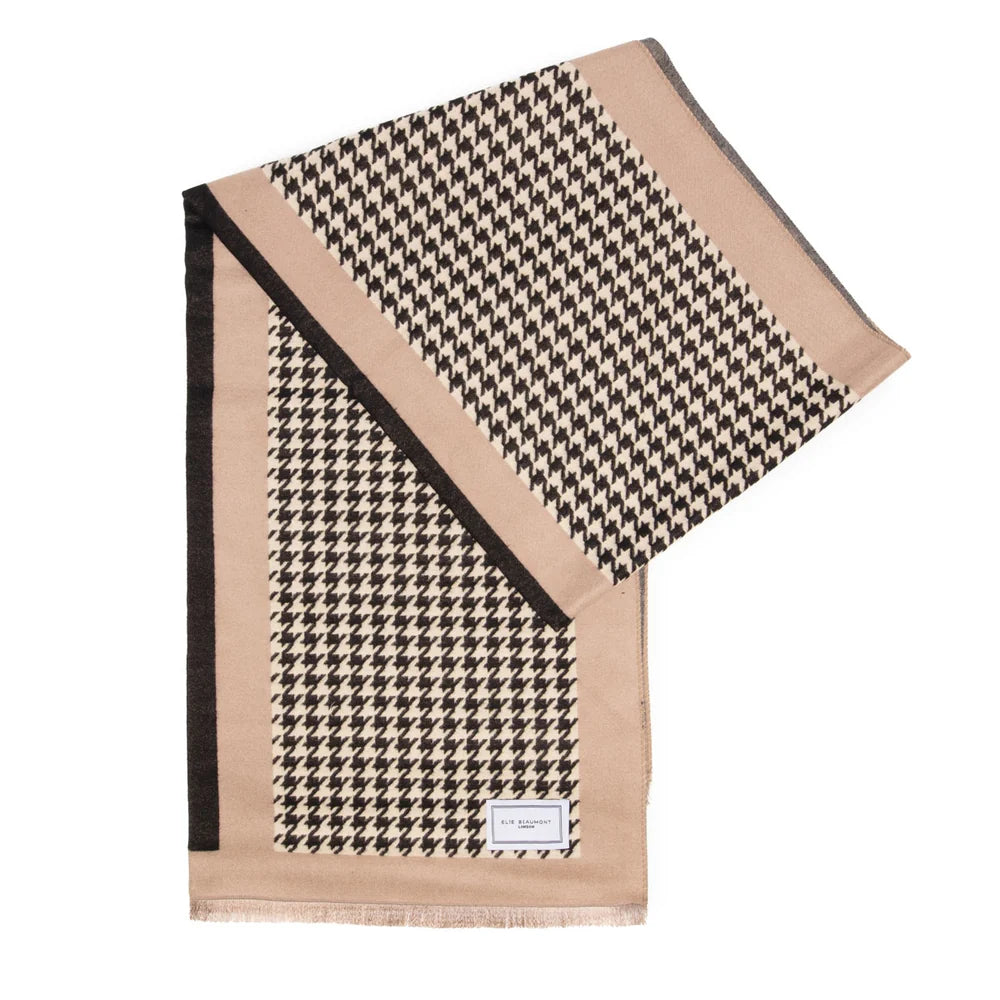 Eli Beaumont Winter Scarf Dogtooth Black