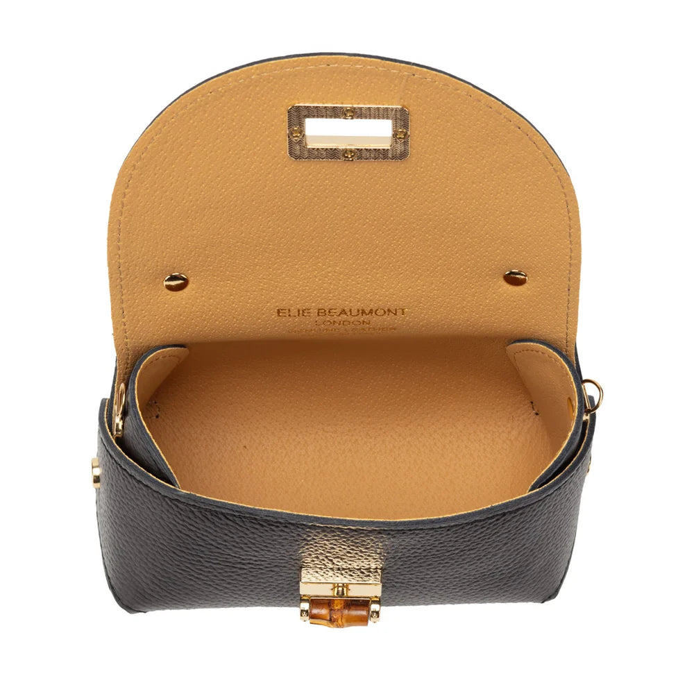 Eli Beaumont Mini Bamboo Bag Black Leather