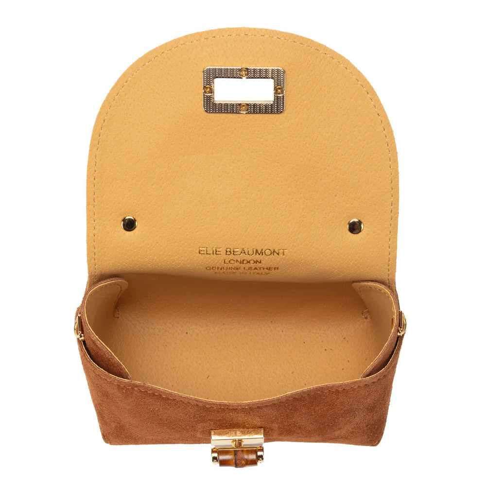 Eli Beaumont Mini Bamboo Bag Tan Suede