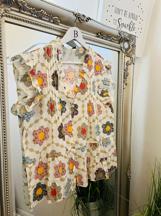 Deana Frill Bottom Blouse