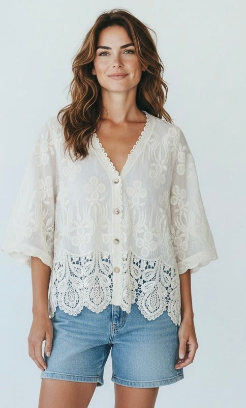 Crochet Cardigan Cream