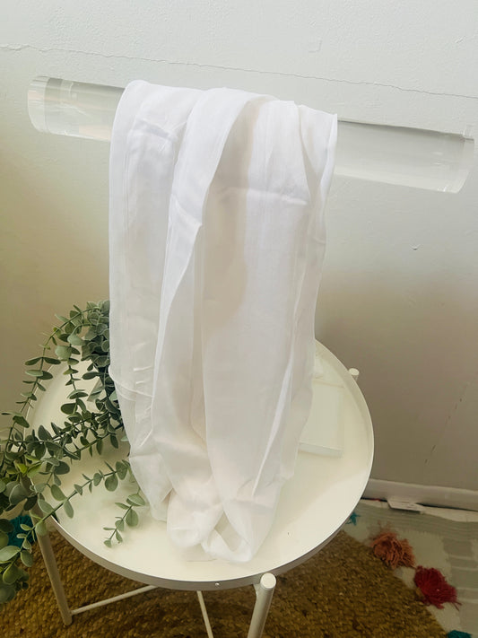Plain White Scarf
