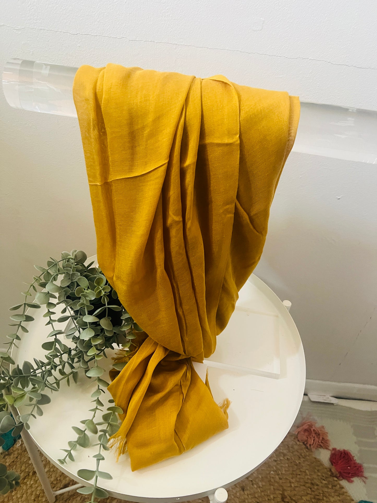 Plain Mustard Scarf