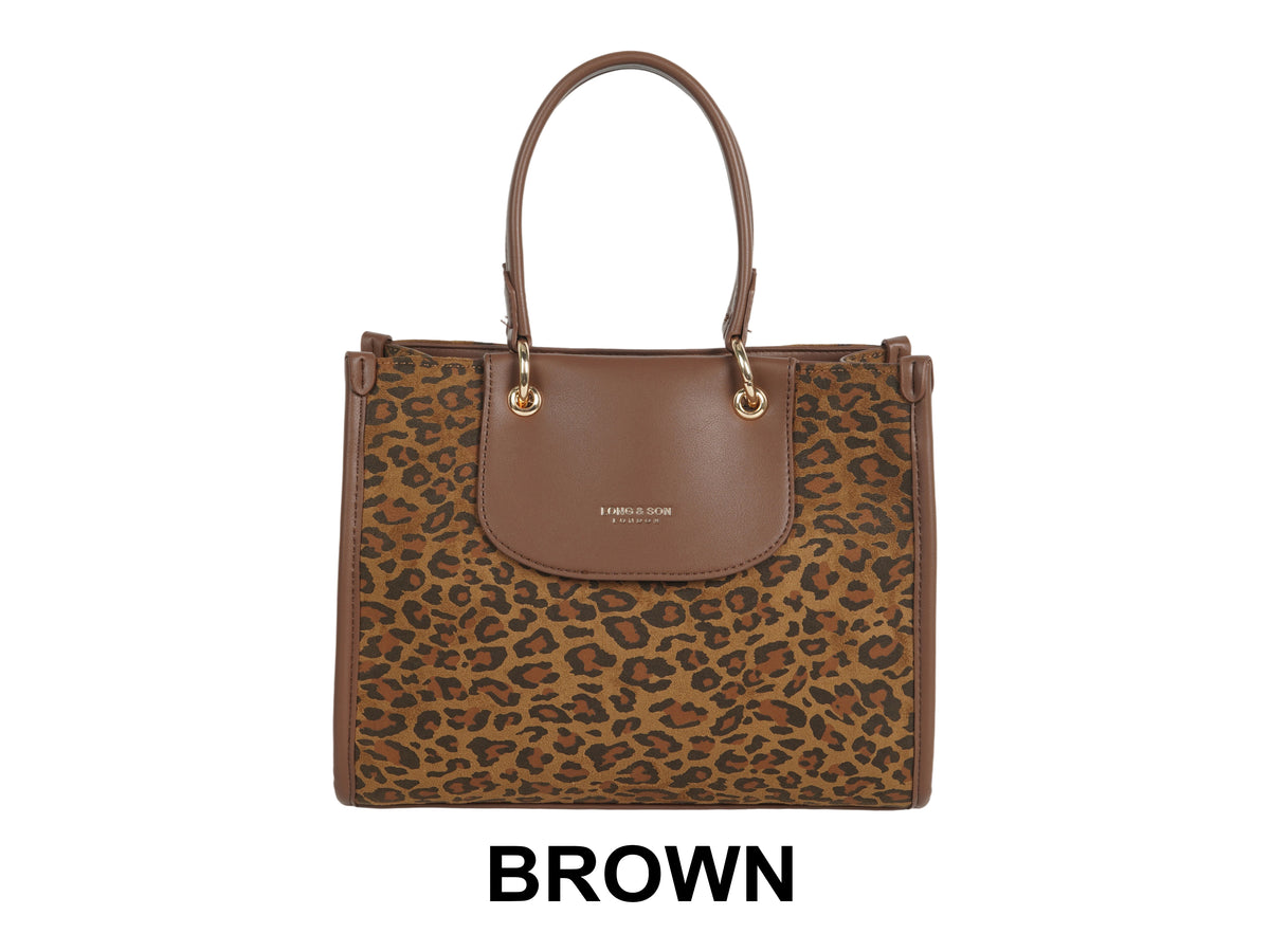 Leopard Brown Handbag Brown