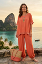 Sequin Trim 2 pce Set Coral