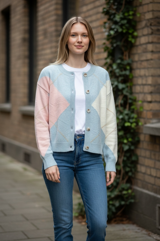 Papillon Arglye Cardigan Blue