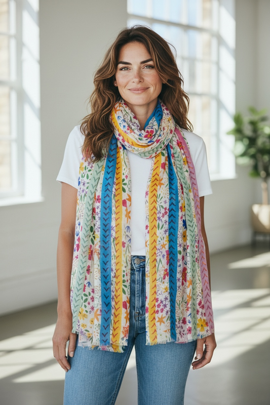 Spring Floral Scarf