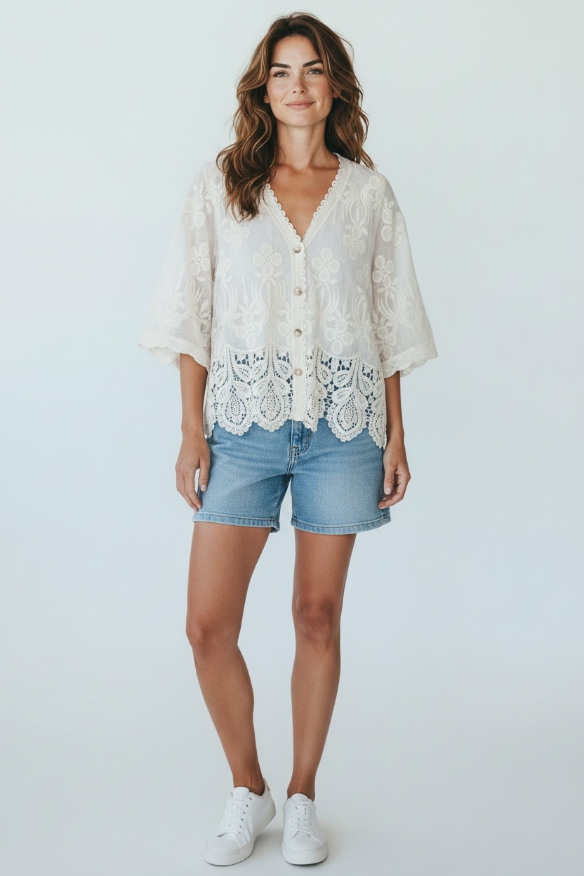 Crochet Cardigan Cream