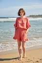 Dakota Frill Top Coral