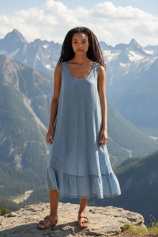 Nikita Dress Denim Blue