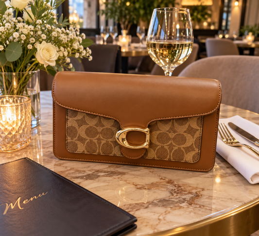 Celia Classic Flap Shoulder Bag Tan