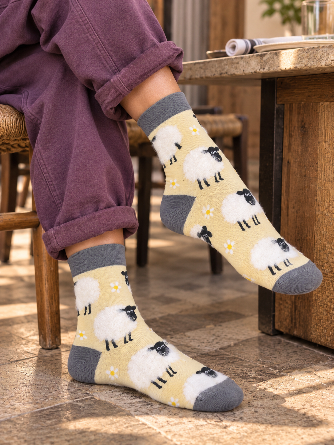 Sheep Wool Mix Socks Sheep