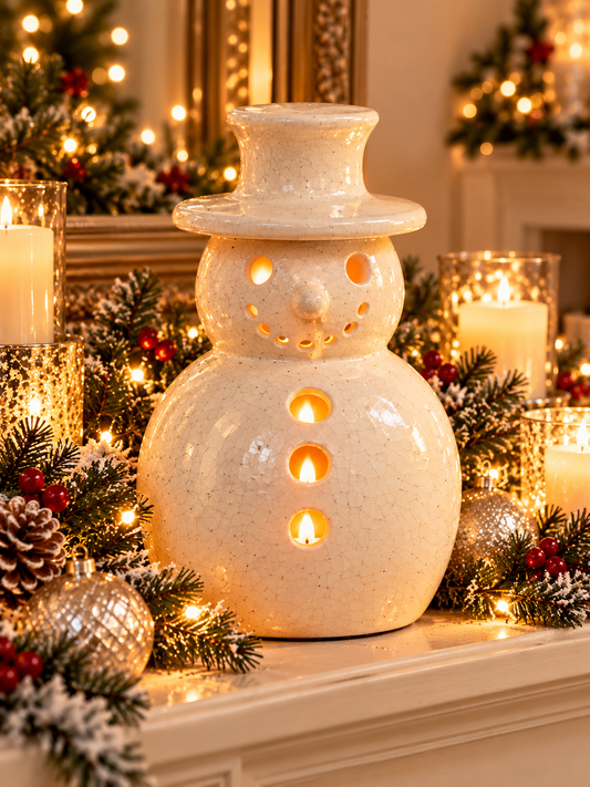Christmas Stoneware Snowman 20cm