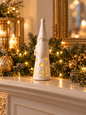 Christamas Ceramic Glazed Led Santa Large
