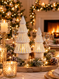Christmas  Cone Candle Holder Tree 33.5cm