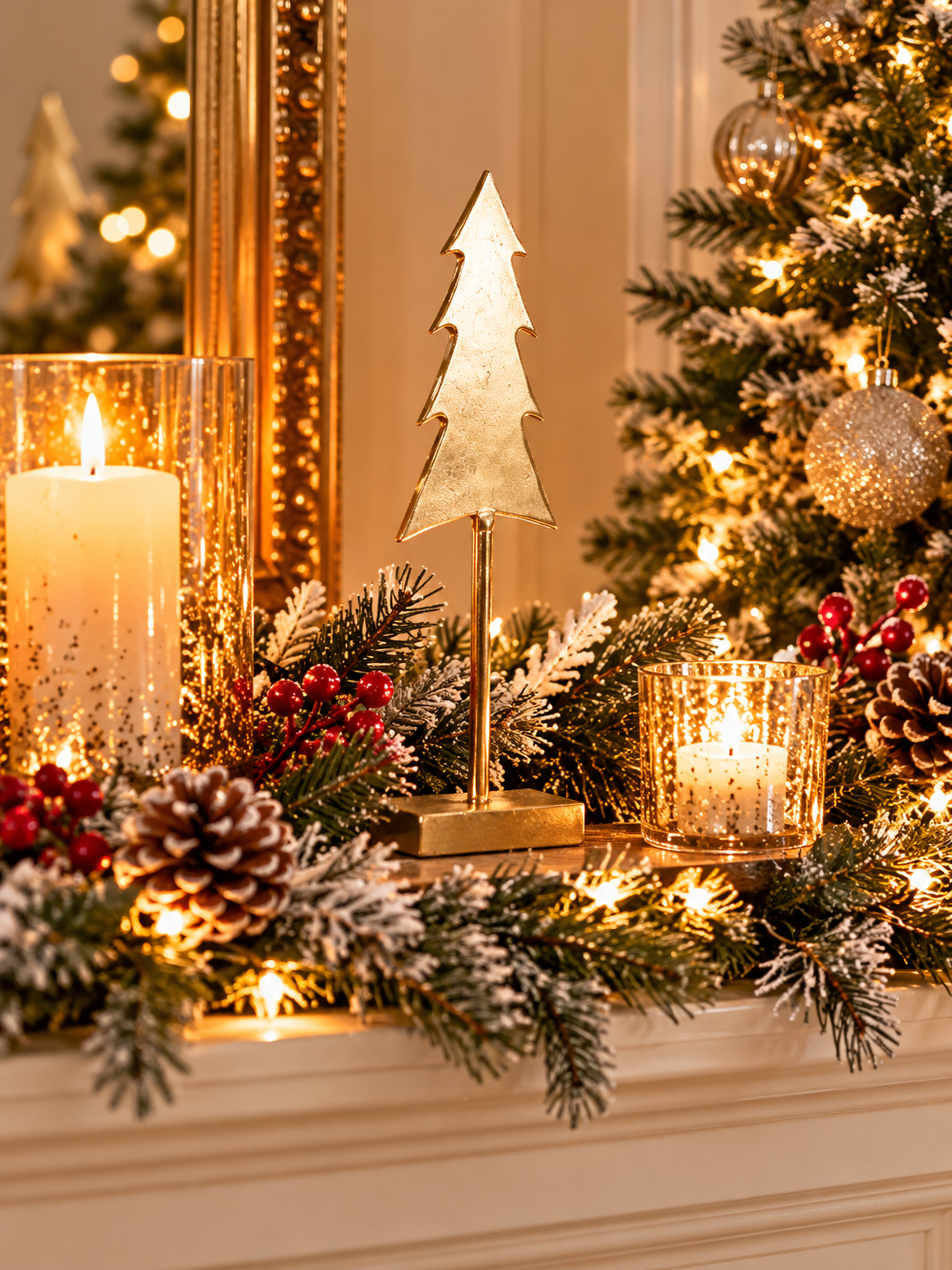 Gold Tree Ornament 56cm