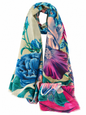 Vintage Botanical Floral Scarf Sage Green