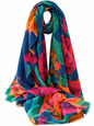 Vintage Botanical Floral Scarf Navy