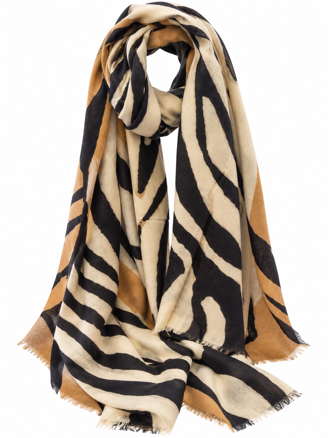 Soft touch Tiger zebra Scarf Cream
