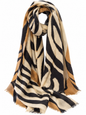 Soft touch Tiger zebra Scarf Cream