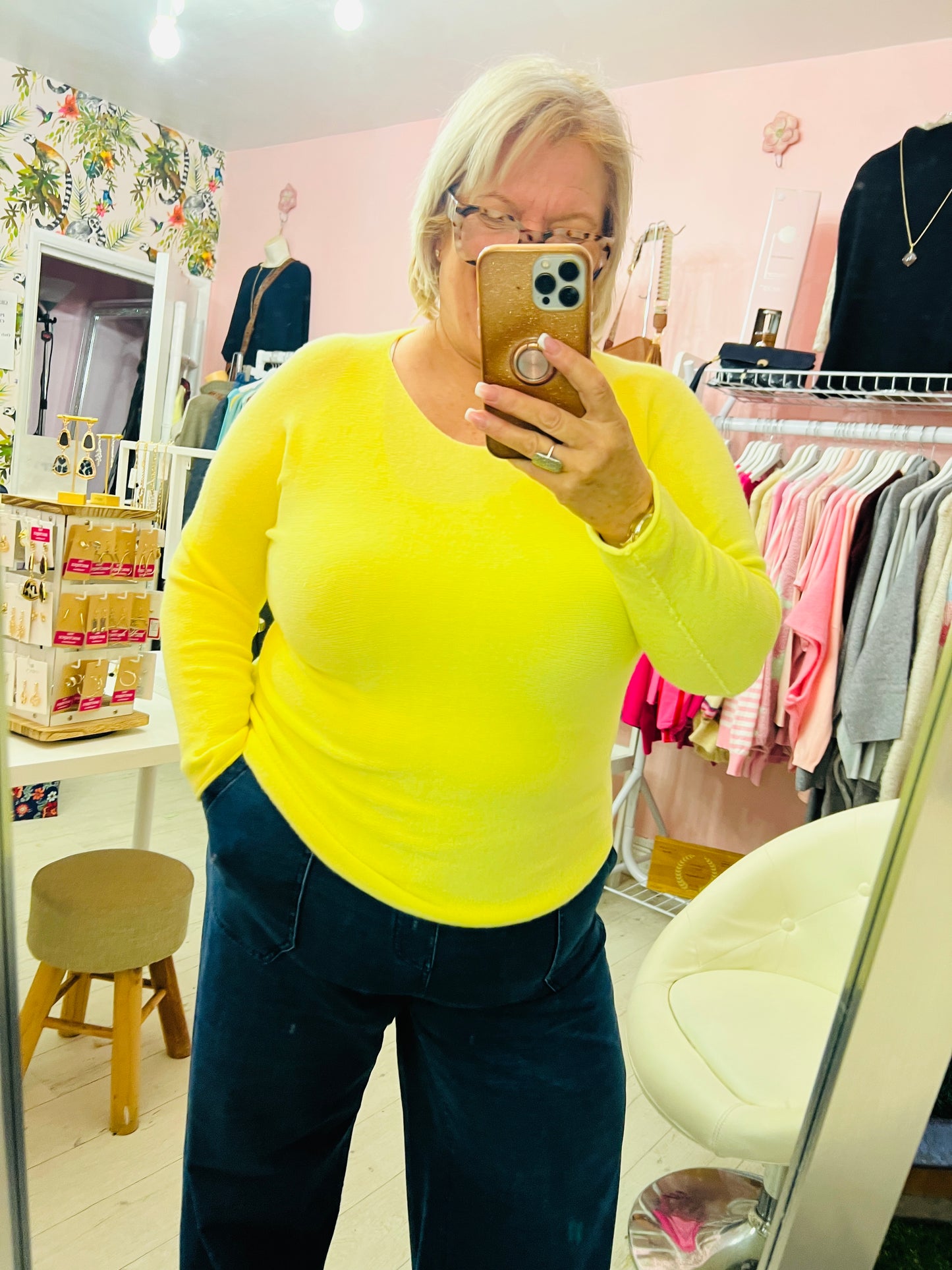 Dora Lightweight Soft knit Jumper Lemon