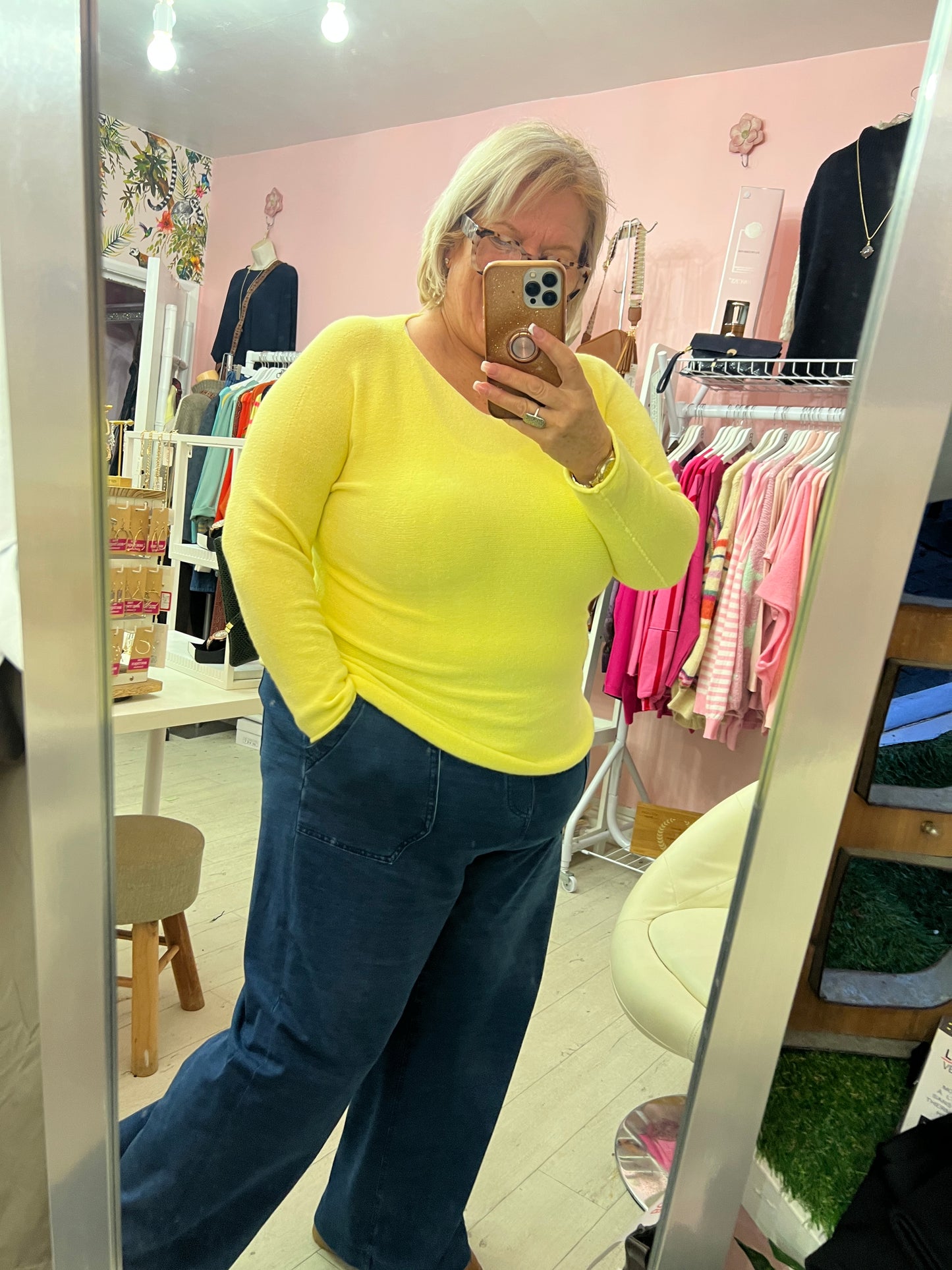 Dora Lightweight Soft knit Jumper Lemon