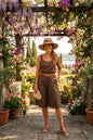 Bermuda Shorts Polka Dot Brown