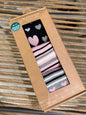 Bamboo Socks Heart/Stripe Gift set