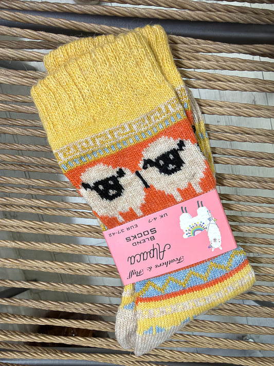 Alpaca Blend Socks Yellow