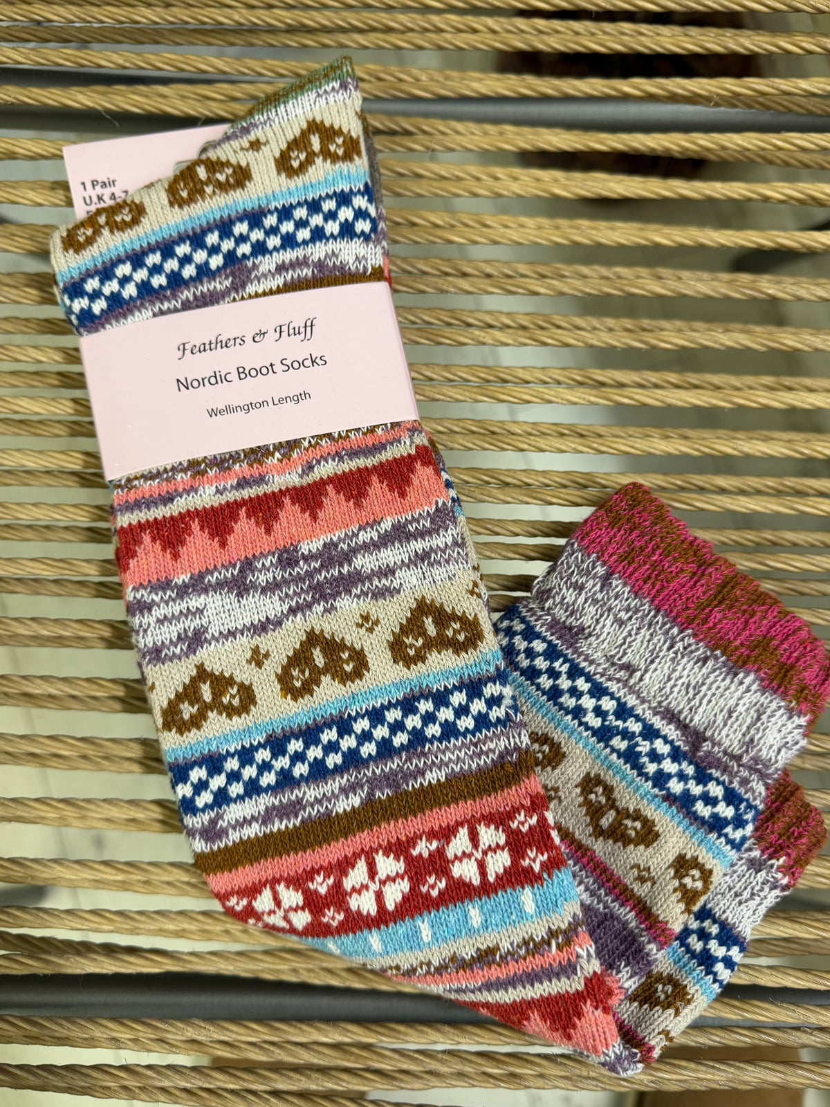 Nordic  Long Boot Socks Asstd Colours