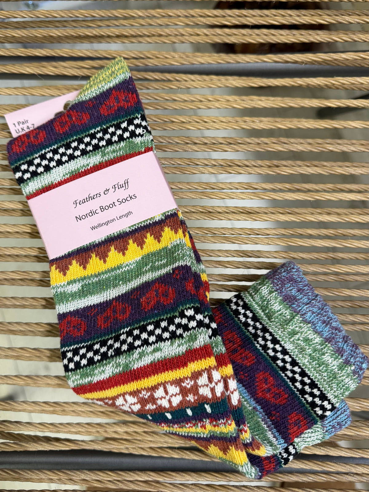 Nordic  Long Boot Socks Asstd Colours