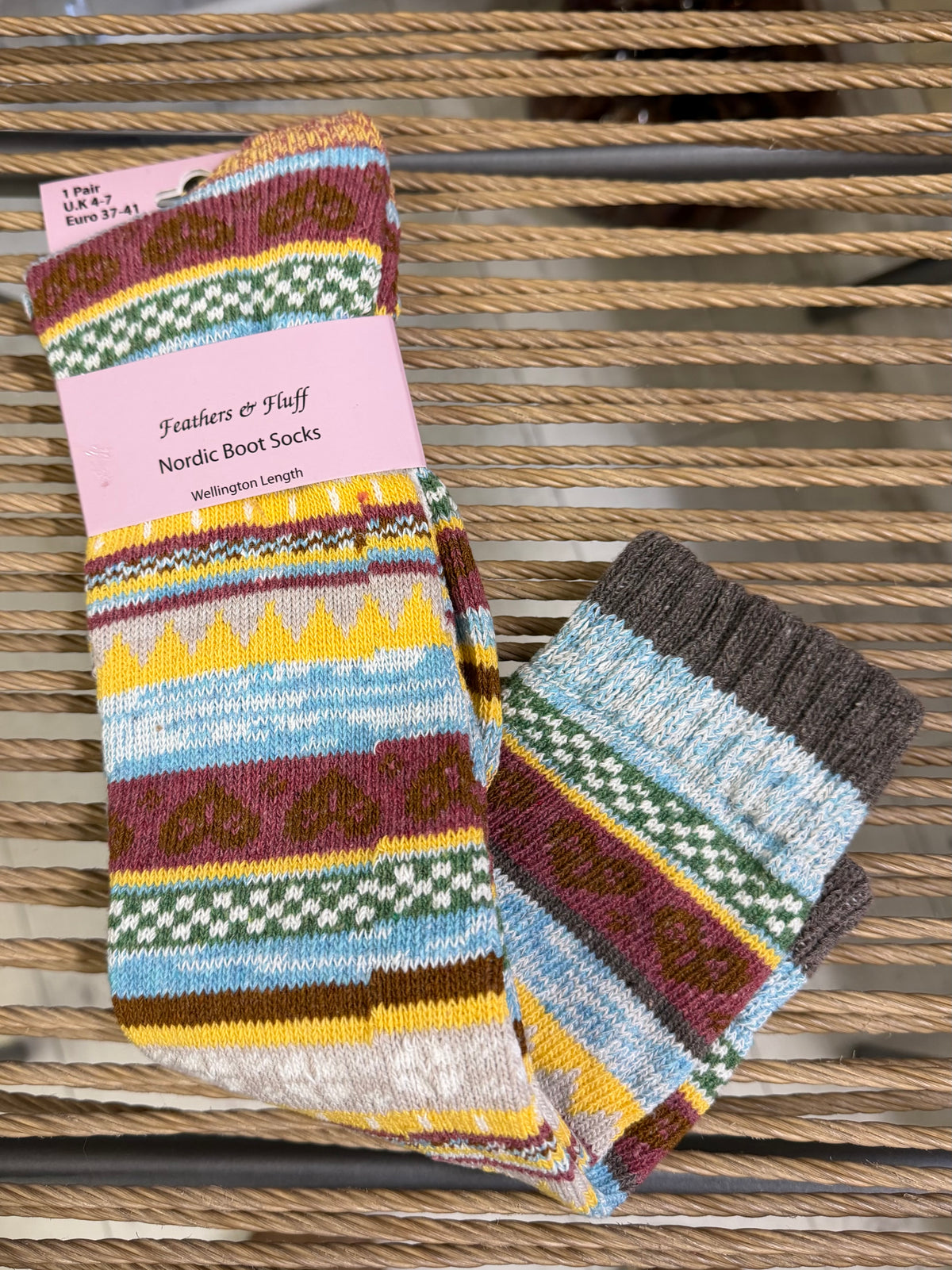Nordic  Long Boot Socks Asstd Colours