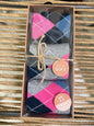 Bamboo Socks Argyle Style Gift set Pink
