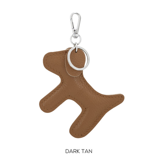 Leather Dog  Keyring Assorted Colours