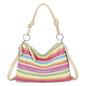 Straw shoulder/Cross body Bag Rainbow