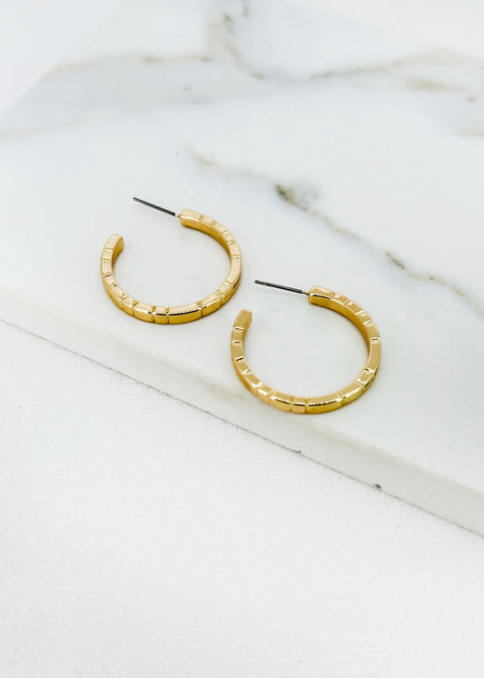 Envy Textured Hoop Gold