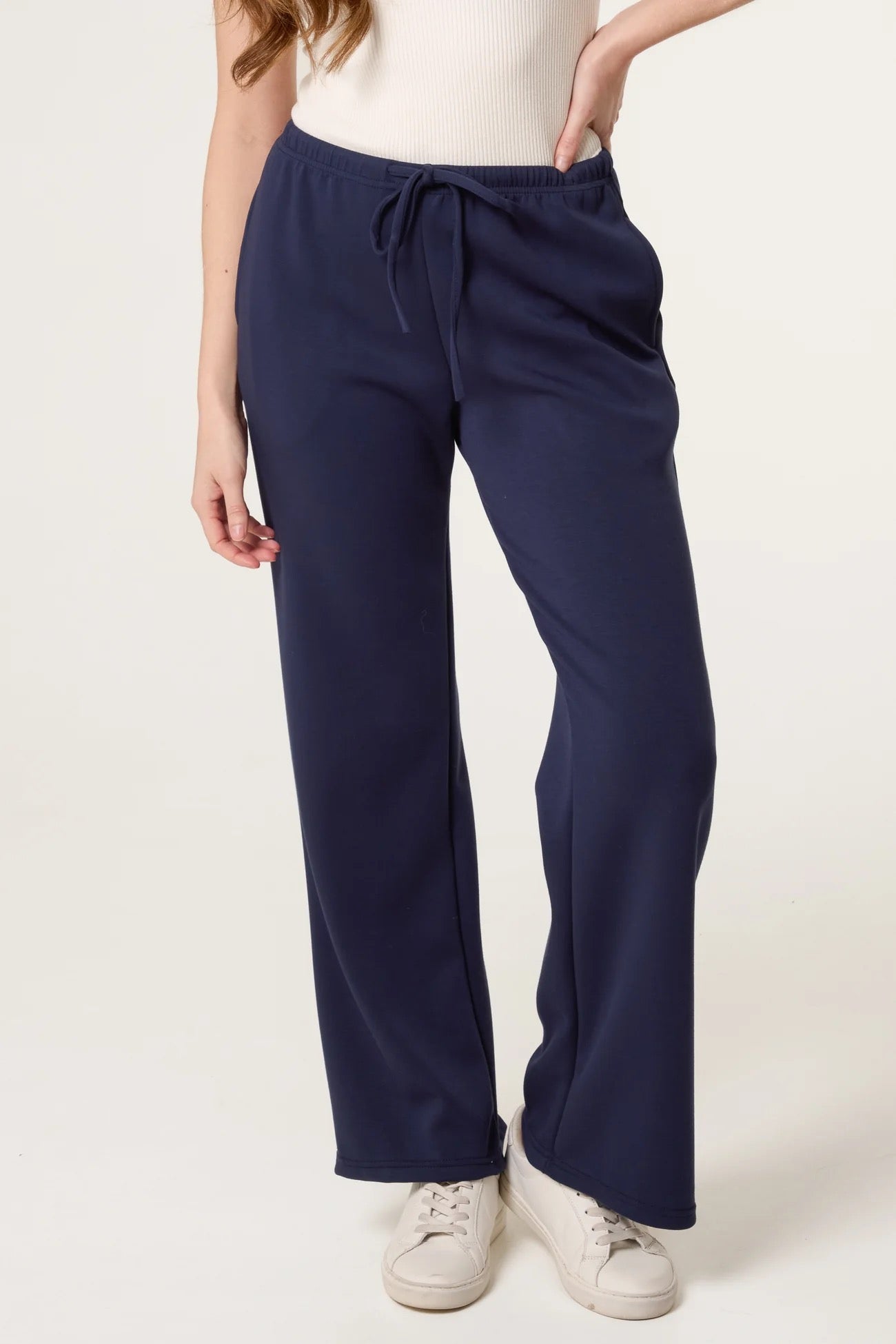 Drawstring Soft Jersey Jogger Navy