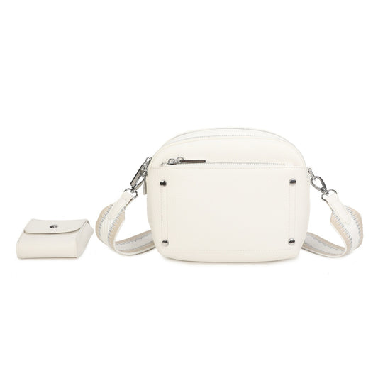 Cross Body Multi Pocket Camera Bag White
