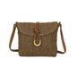Straw Cross Body Bag Coffee
